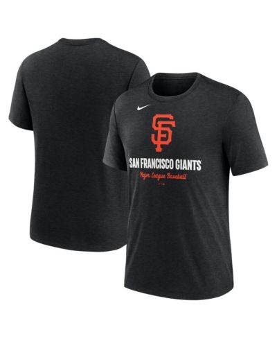 Мужская футболка Nike Heather Black San Francisco Giants Logo Tri-Blend