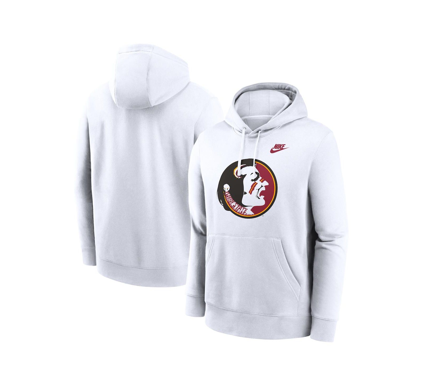 Худи Nike Men's White Florida State Seminoles Legacy Logo Club Fleece