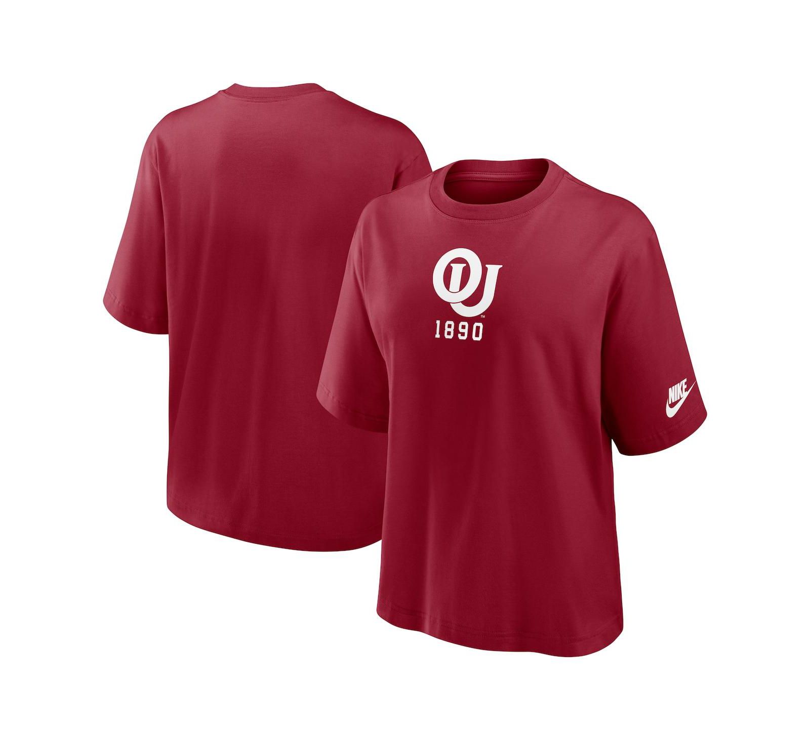 Nike Women's Crimson Oklahoma Sooners Boxy Legacy Established T-Shirt