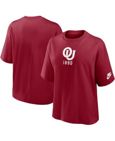 Женская футболка Nike Oklahoma Sooners Boxy Legacy Established