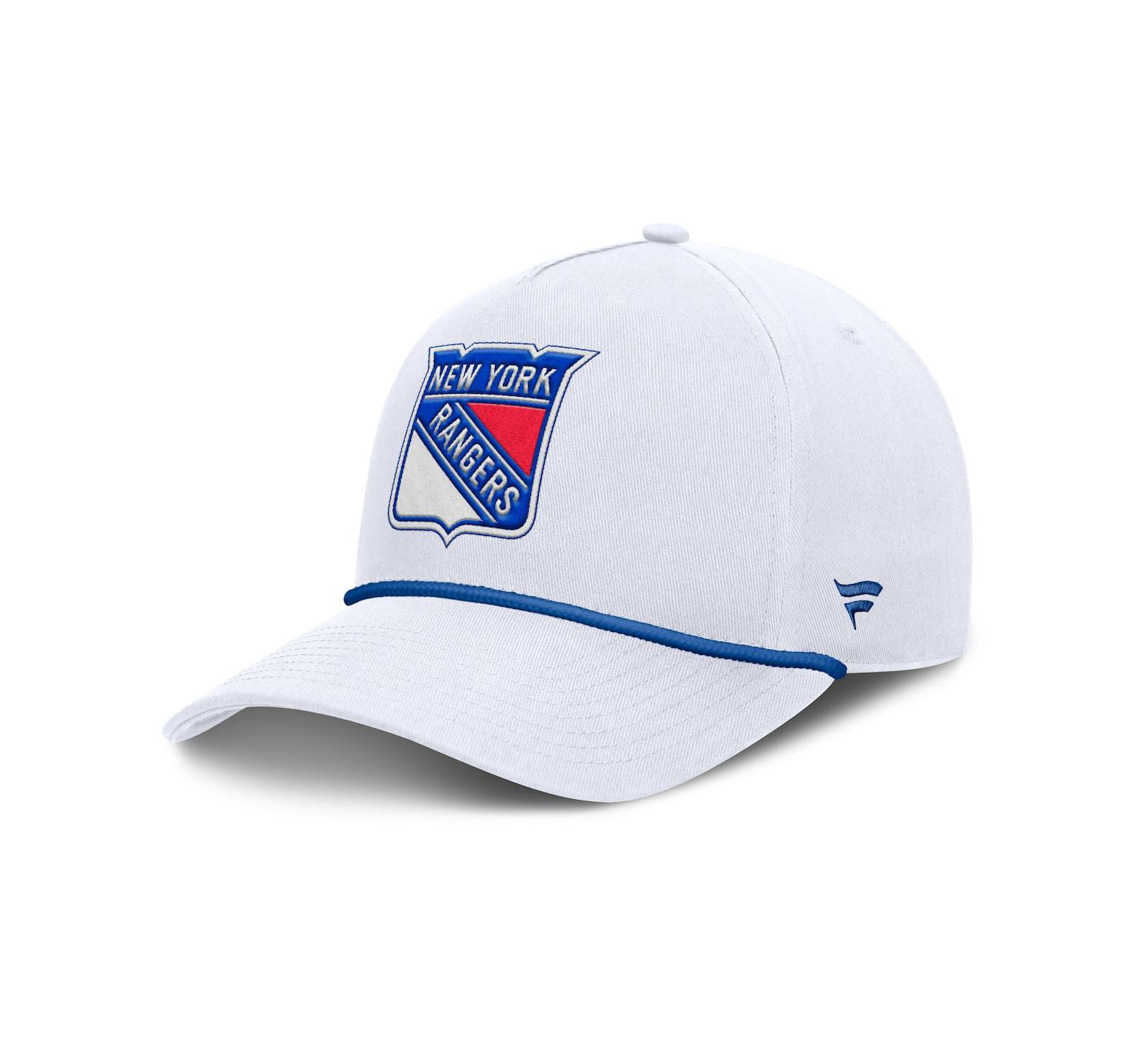 Fanatics Men's White New York Rangers Rope A-Frame Adjustable Hat
