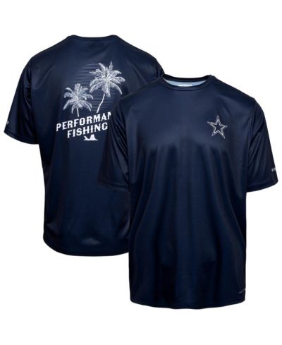 Мужская футболка Columbia Navy Dallas Cowboys Terminal Tackle Performance Fishing Omni-Shade