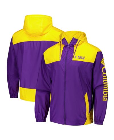Мужская ветровка Columbia Purple LSU Tigers Flash Challenger II Omni-Shade Full-Zip