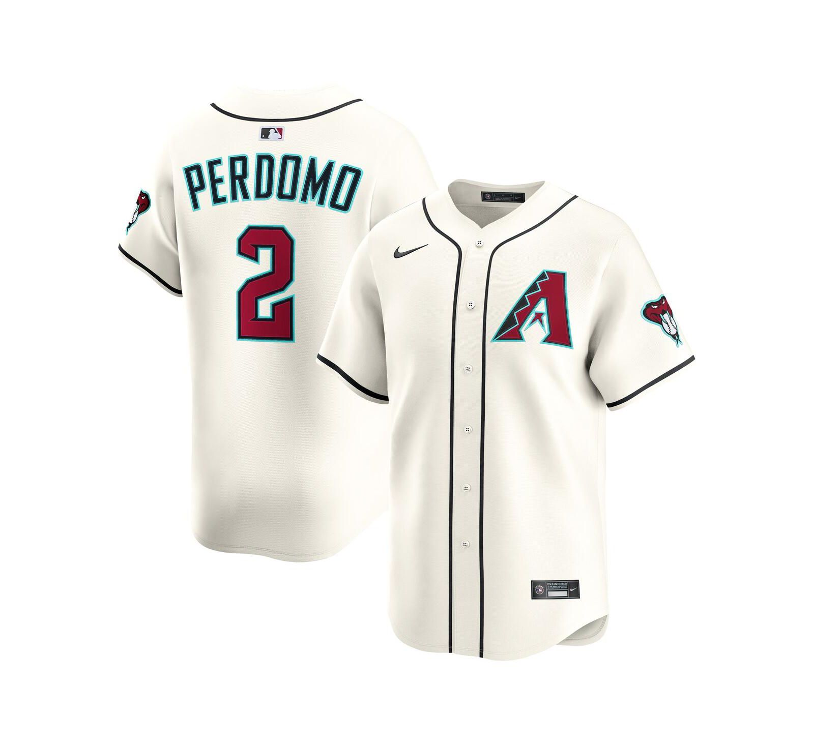 Джерси Nike Men's Geraldo Perdomo Cream Arizona Diamondbacks Alternate Limited Player