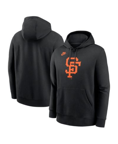 Nike Men's Black San Francisco Giants Cooperstown Collection Logo Club Pullover Hoodie