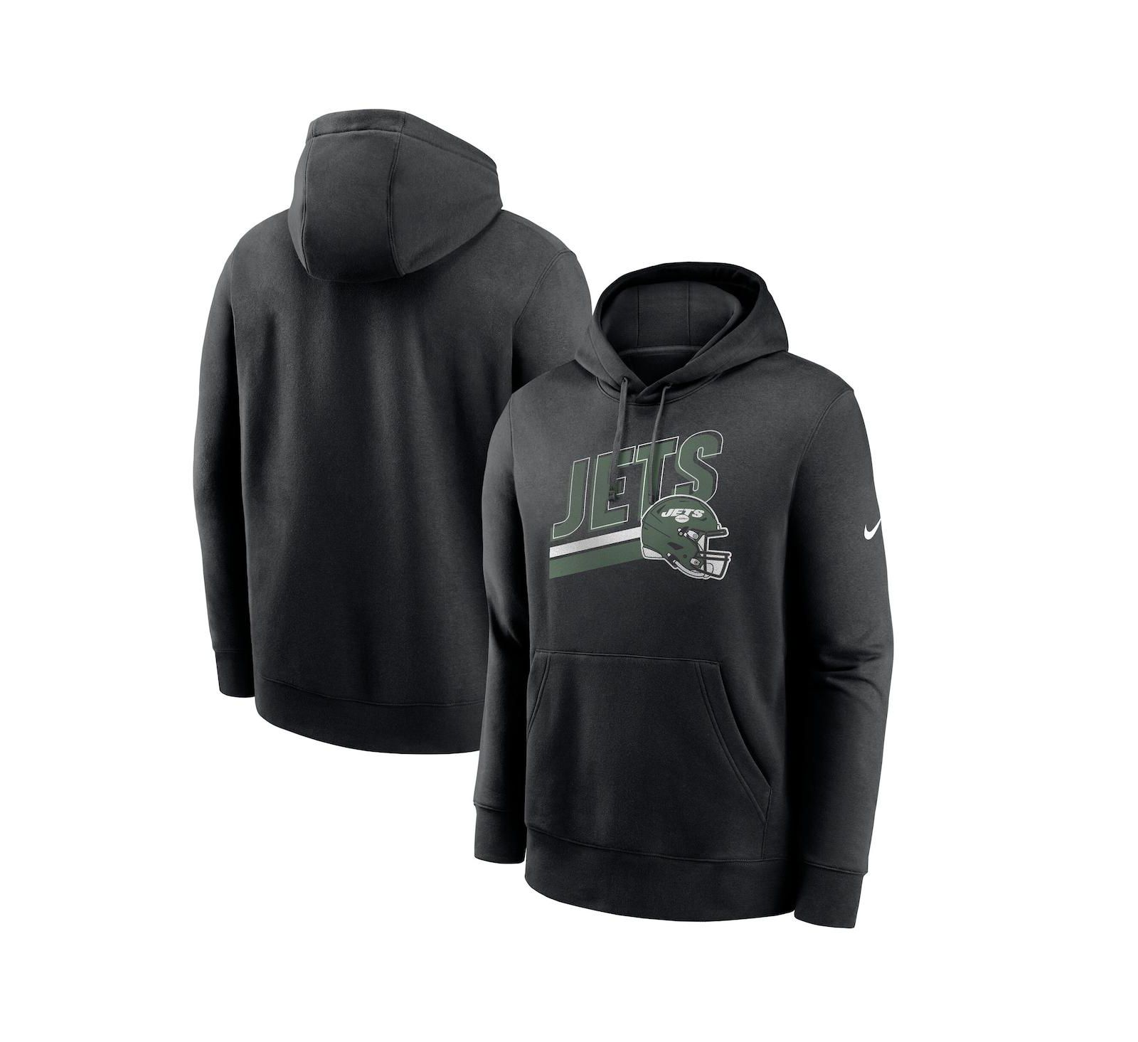 Nike Men's Black New York Jets Club Fleece Pullover Hoodie