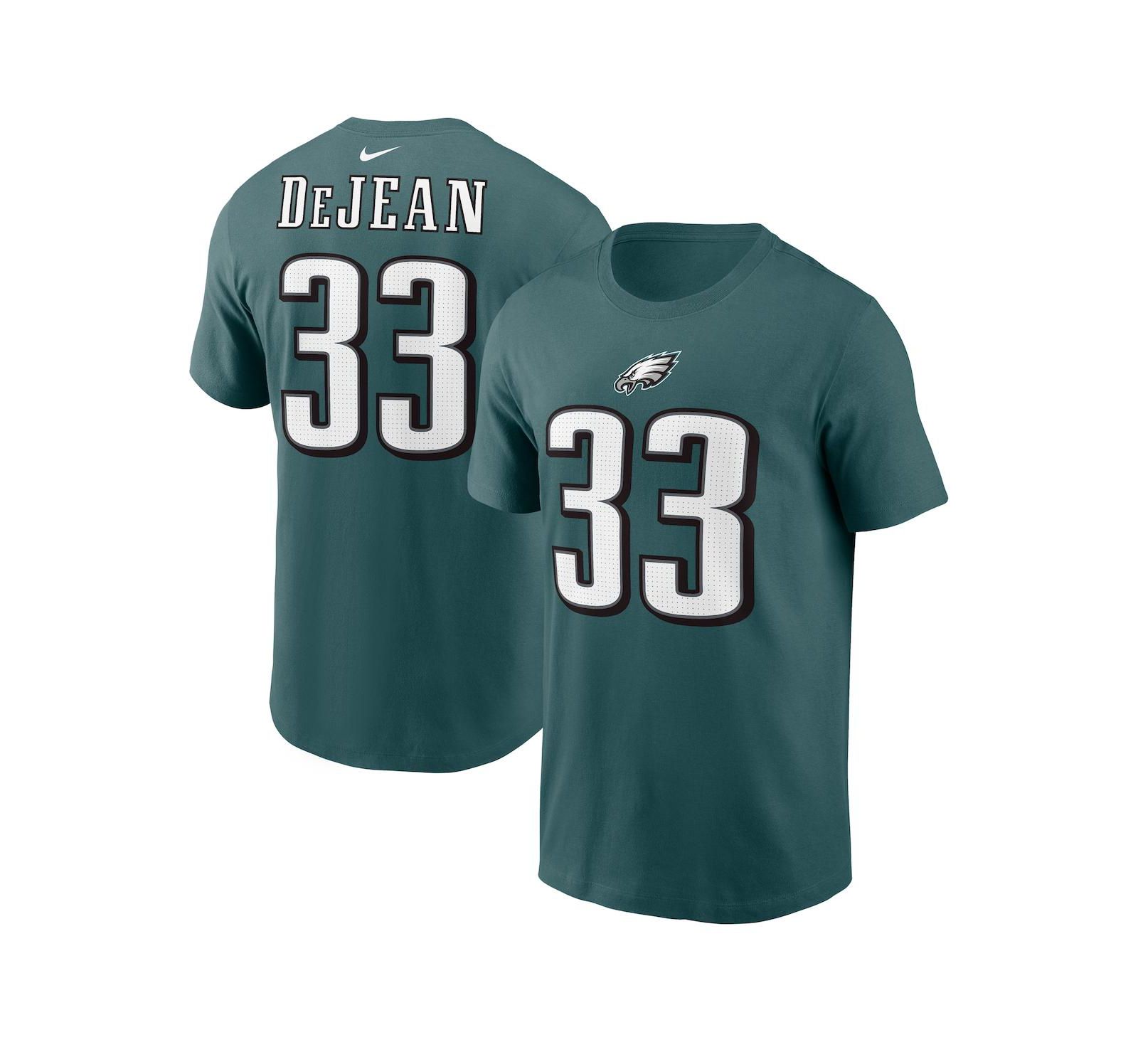 Nike Men's Cooper DeJean Midnight Green Philadelphia Eagles Player Name & Number T-Shirt