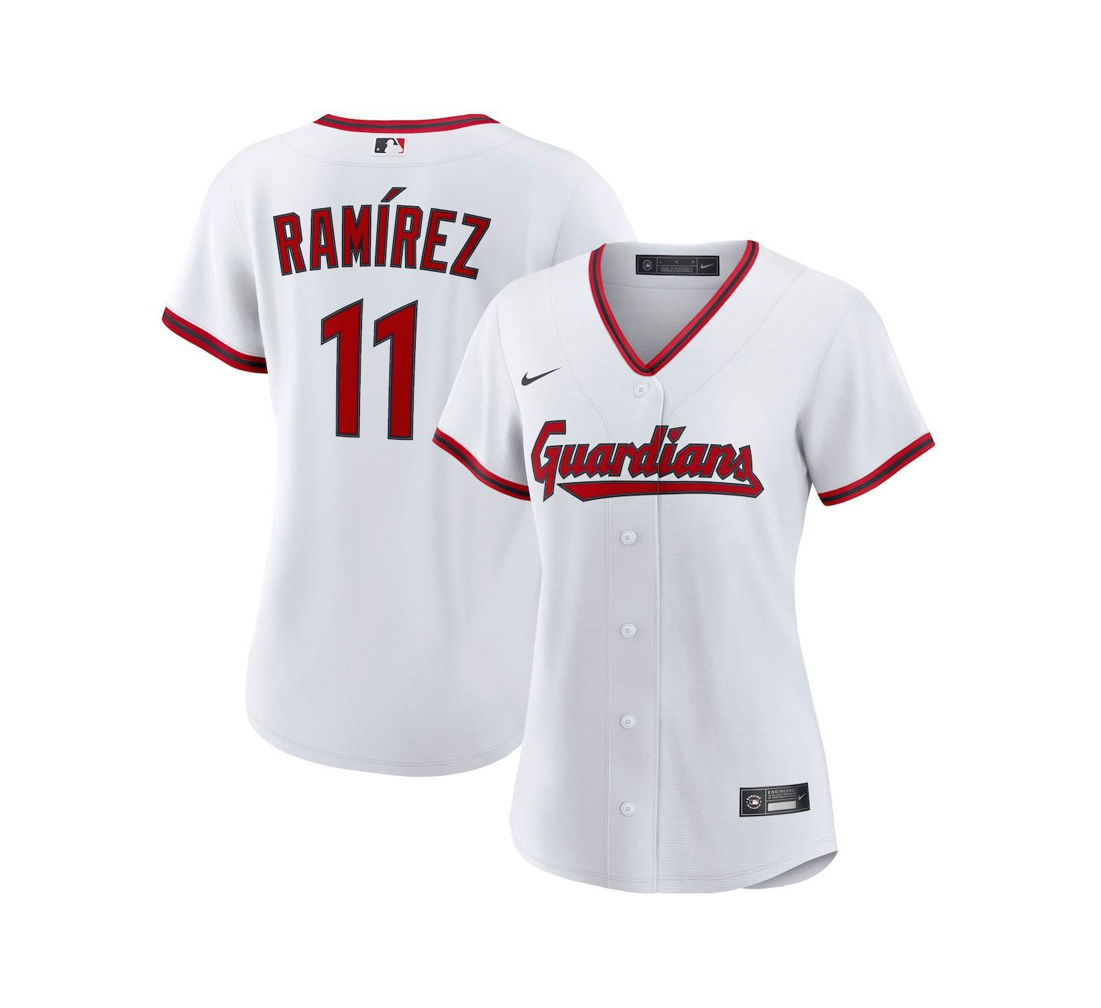 Женская джерси Nike Jose Ramirez White Cleveland Guardians Home Replica 2.0