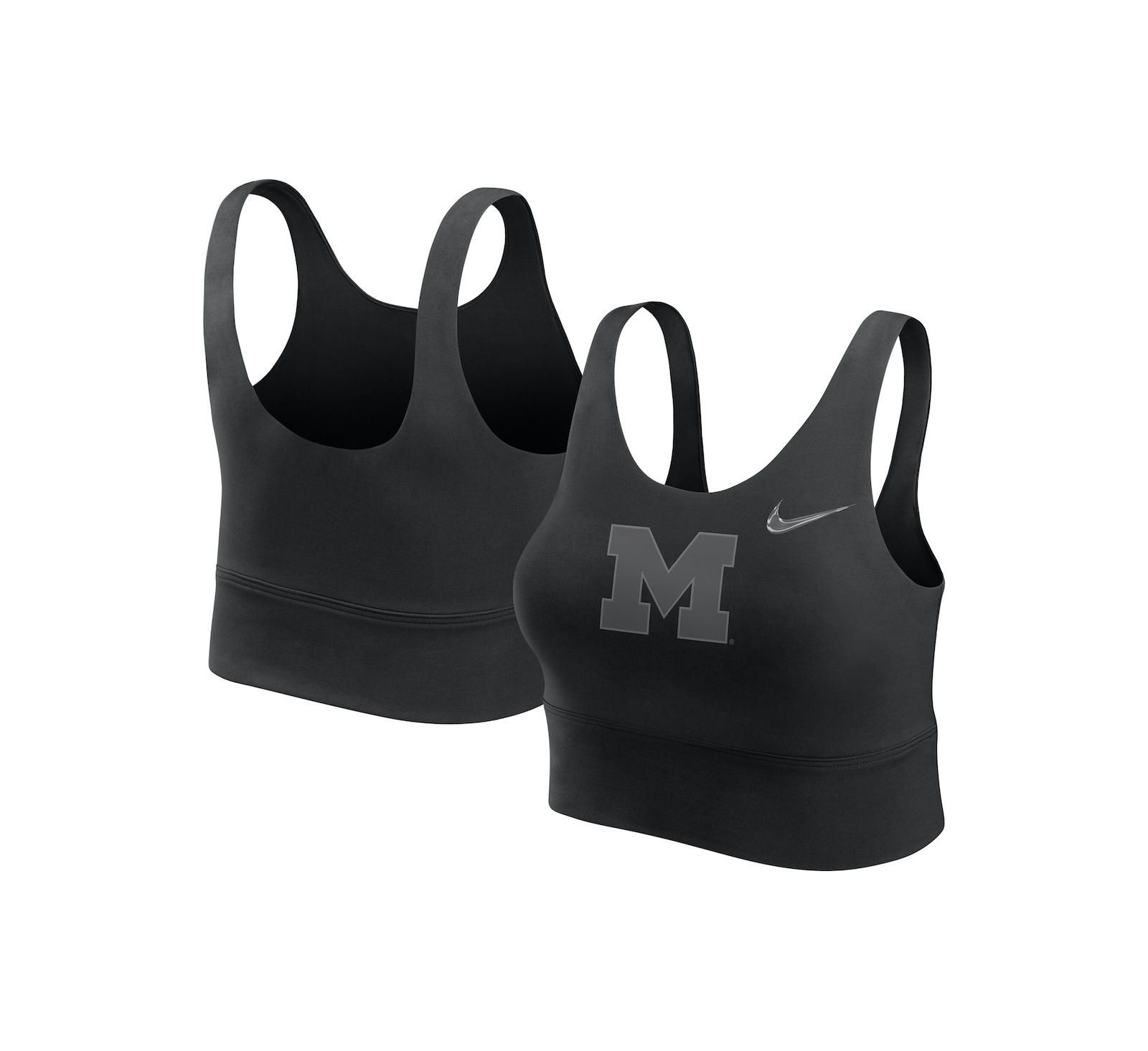 Nike Women's Black Michigan Wolverines Performance Longline Sports Bra