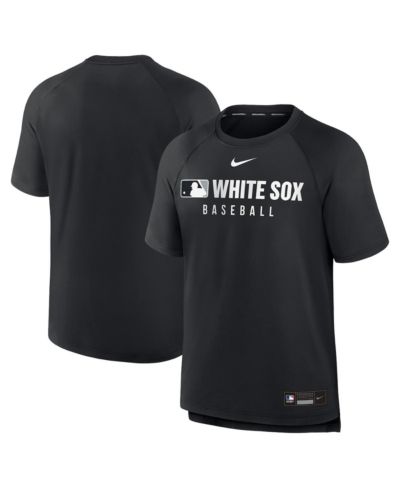 Nike Мужская спортивная футболка Chicago White Sox Authentic Collection Pregame Raglan Performance, Black