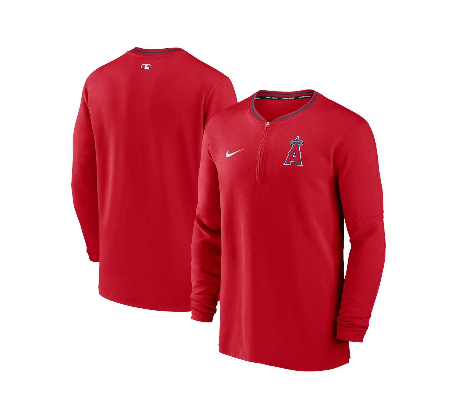 Топ Nike Los Angeles Angels Authentic Collection Performance Half-Zip Мужской