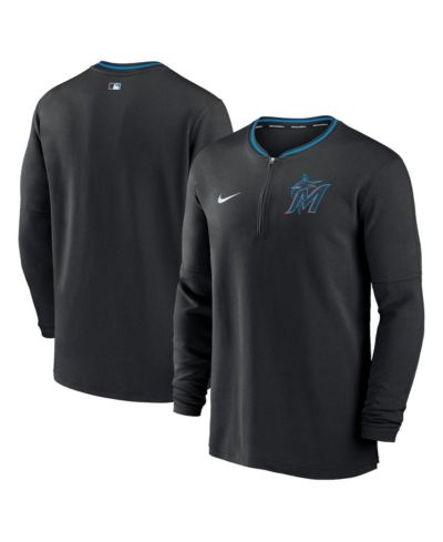 Мужская кофта Nike Black Miami Marlins Authentic Collection Performance Half-Zip Top