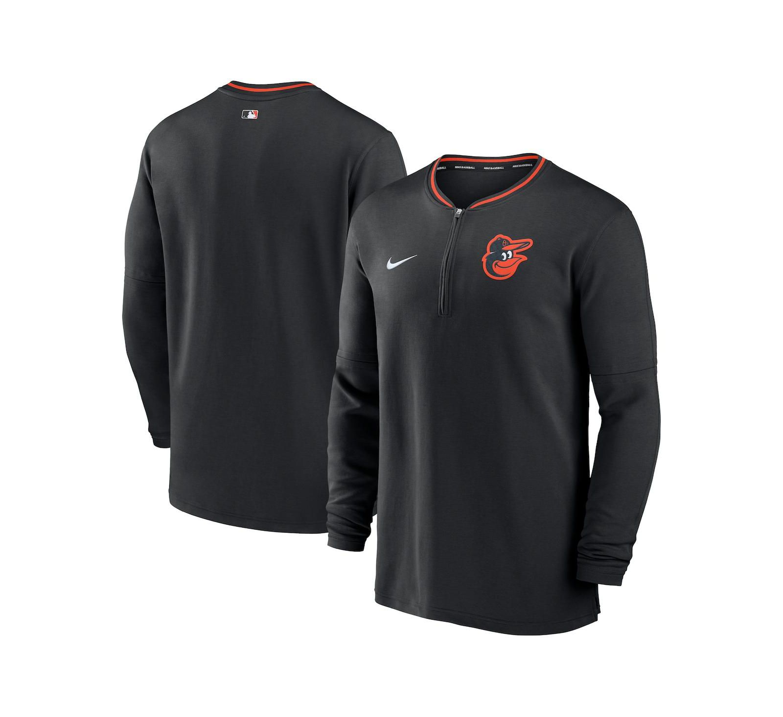 Мужской свитшот Nike Black Baltimore Orioles Authentic Collection Performance Half-Zip Top