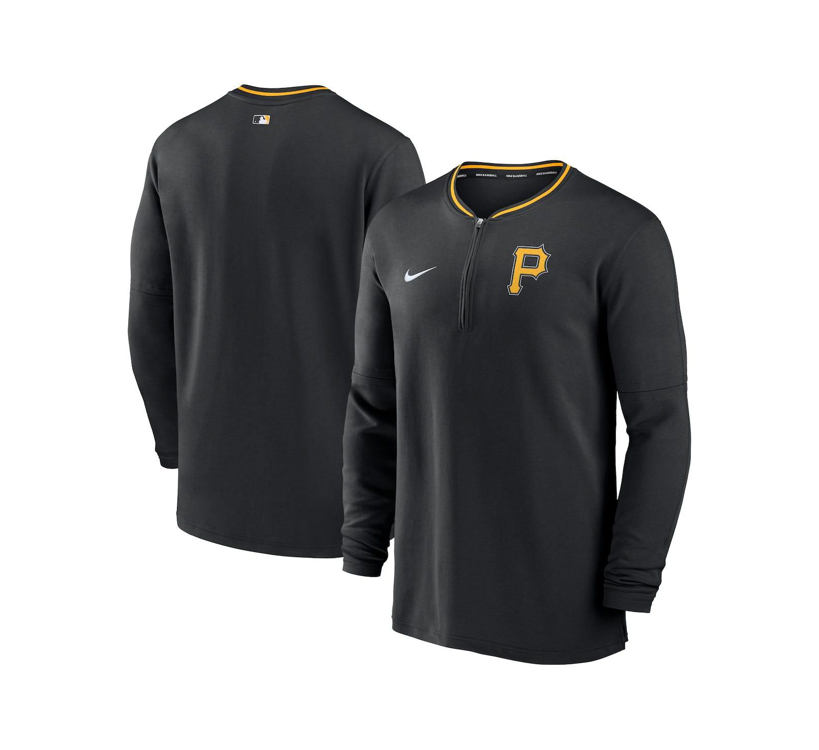 Мужской спортивный топ Nike Black Pittsburgh Pirates Authentic Collection Performance Half-Zip