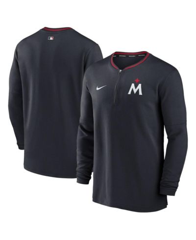 Nike Men's Navy Minnesota Twins Authentic Collection Performance Half-Zip Top