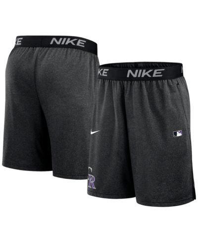 Мужские трикотажные шорты Nike Black Colorado Rockies Authentic Collection Performance Knit Shorts