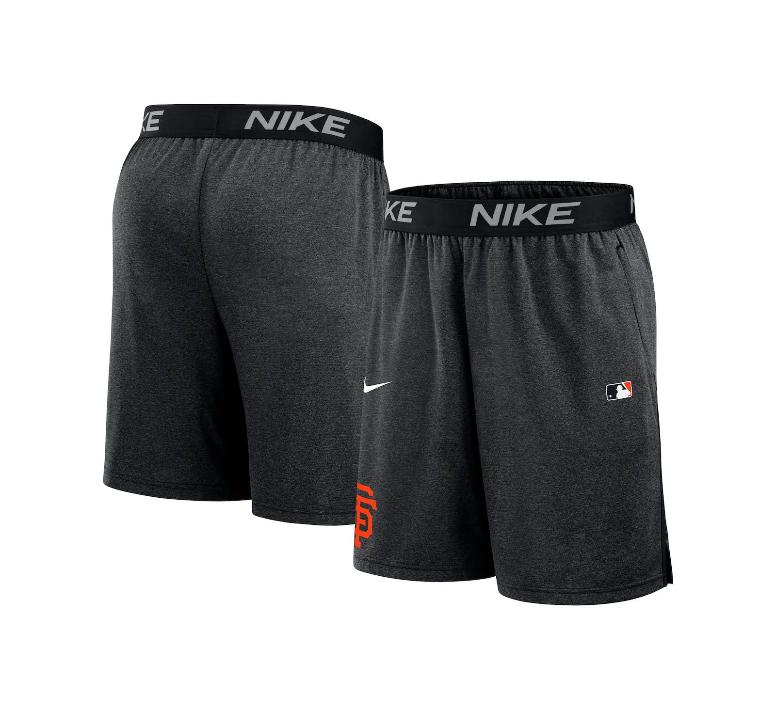 Nike Men's Black San Francisco Giants Authentic Collection Performance Knit Shorts