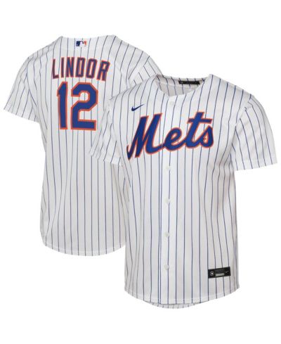 Детская джерси Nike Francisco Lindor White New York Mets Home Replica Player