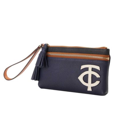 Мини-клатч Dooney & Bourke Minnesota Twins Infield Double-Zip Wristlet