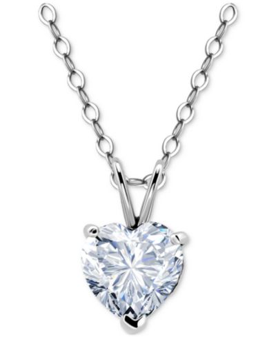Giani Bernini Подвеска Heart из кубического циркония в 18k Yellow Gold на стерлинговом серебре, 16" + 2" extender