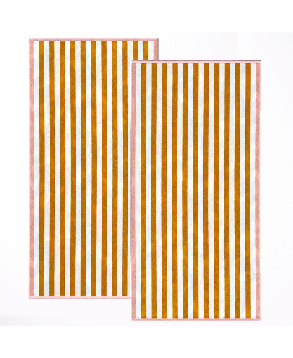 Пляжное полотенце Linery and Co. в полоску, 2 шт, 35" x 70"