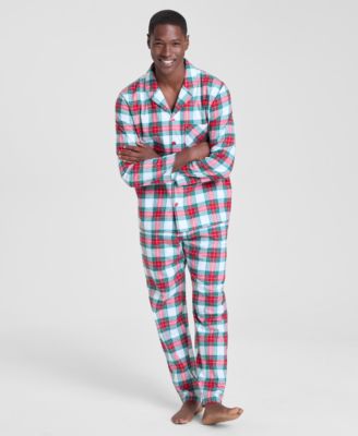 Holiday Lane Men's Merry Plaid Notch Collar Matching Family Pajamas Set, Created for Macy's