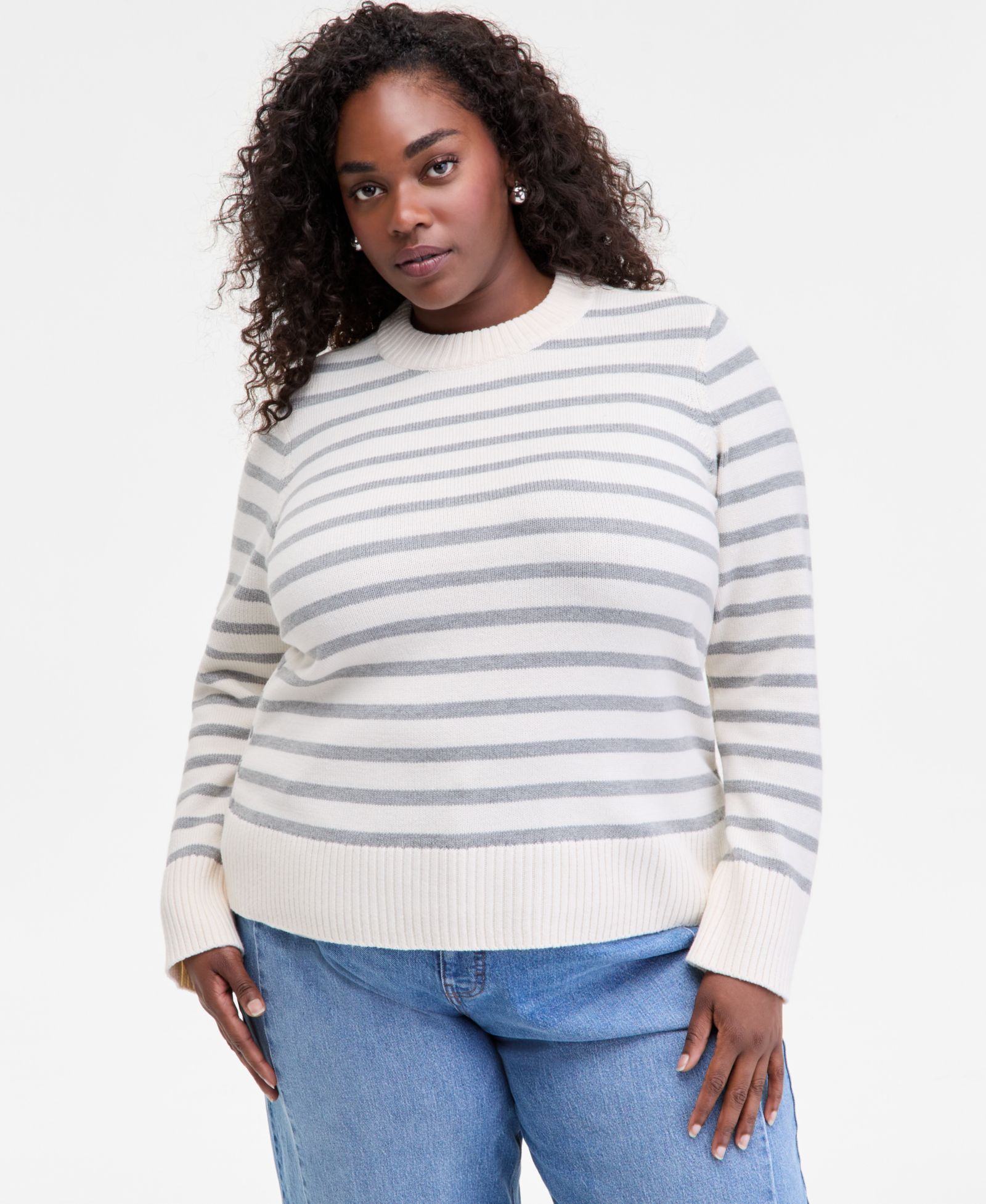 On 34th Trendy Plus Size High-Neck Sweater, Macy's Exclusive