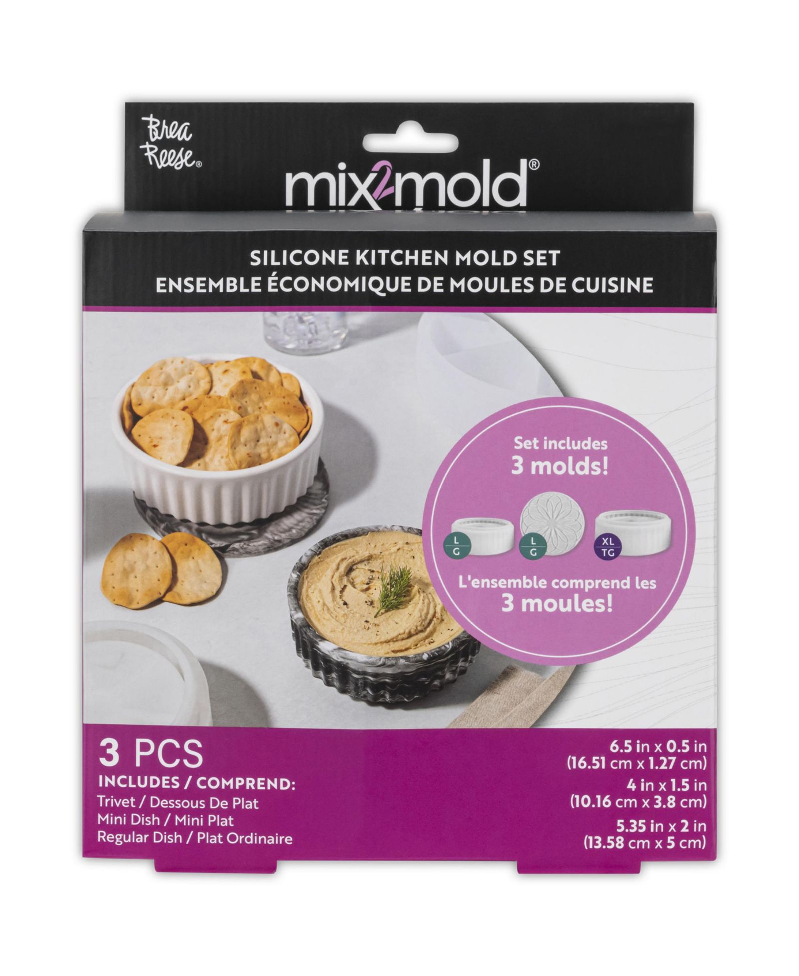 Brea Reese Mix2Mold: Value Set Molds - Kitchen 3pc