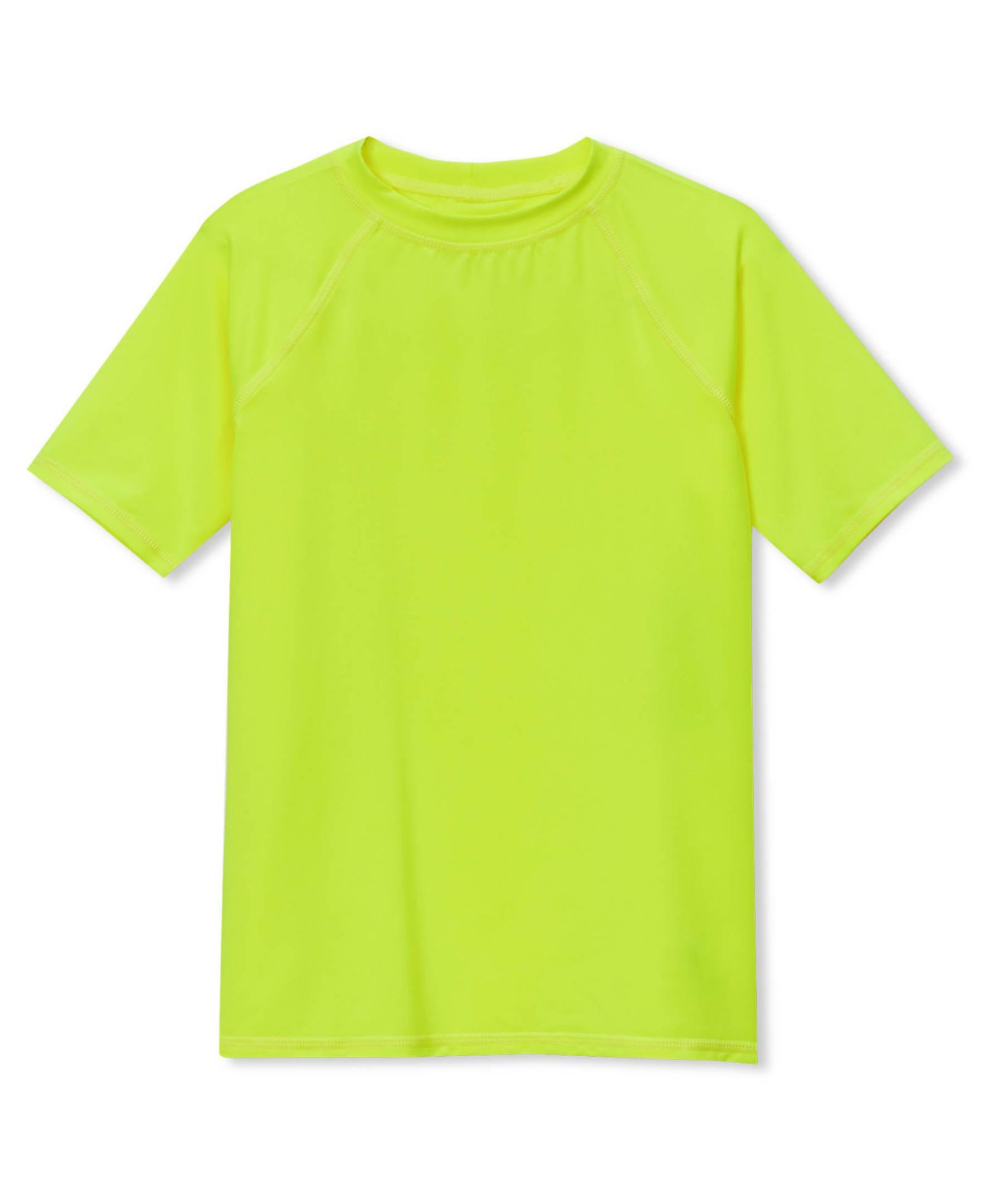 Lands' End Big Boys Husky Sunshade UPF 50 Short Sleeve Solid Rash Guard
