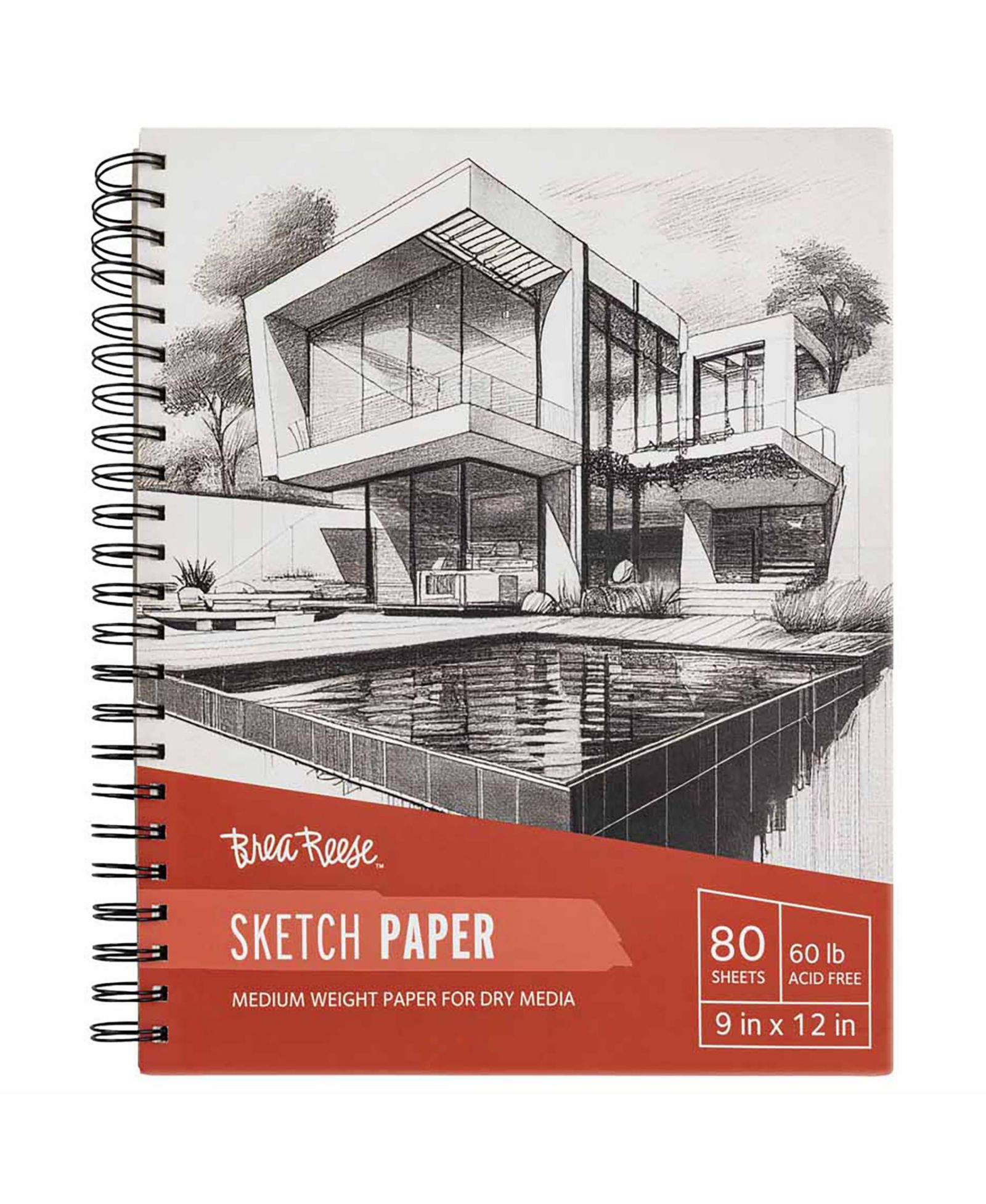 Brea Reese Spiral-Bound Paper Pad: Sketch - 9x12