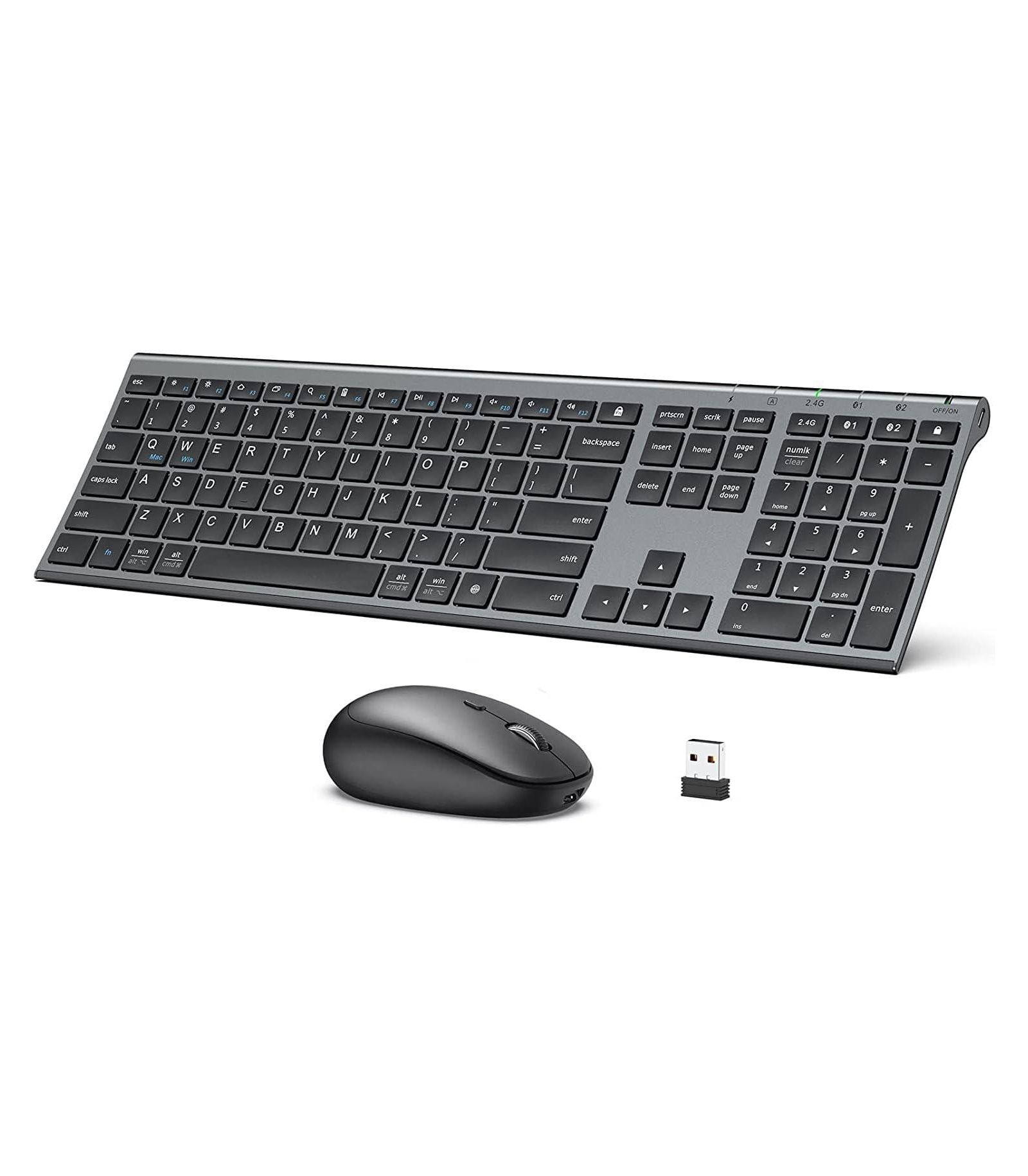 Iclever DK03 Rechargeable Dual-Mode Wireless Keyboard and Mouse Combo for Mac/Windows