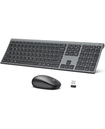 Iclever DK03 Rechargeable Dual-Mode Wireless Keyboard and Mouse Combo for Mac/Windows