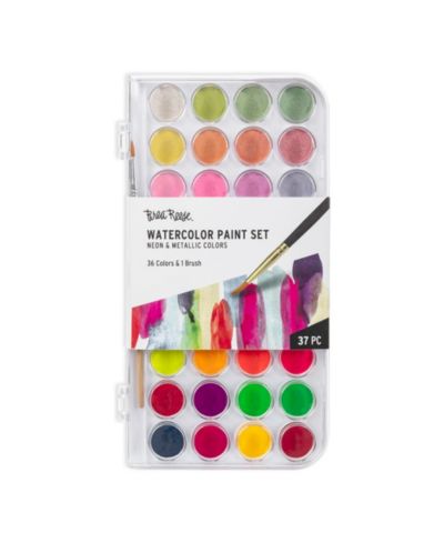 Brea Reese Essential Watercolor Paint Set: Neon & Metallic Colors