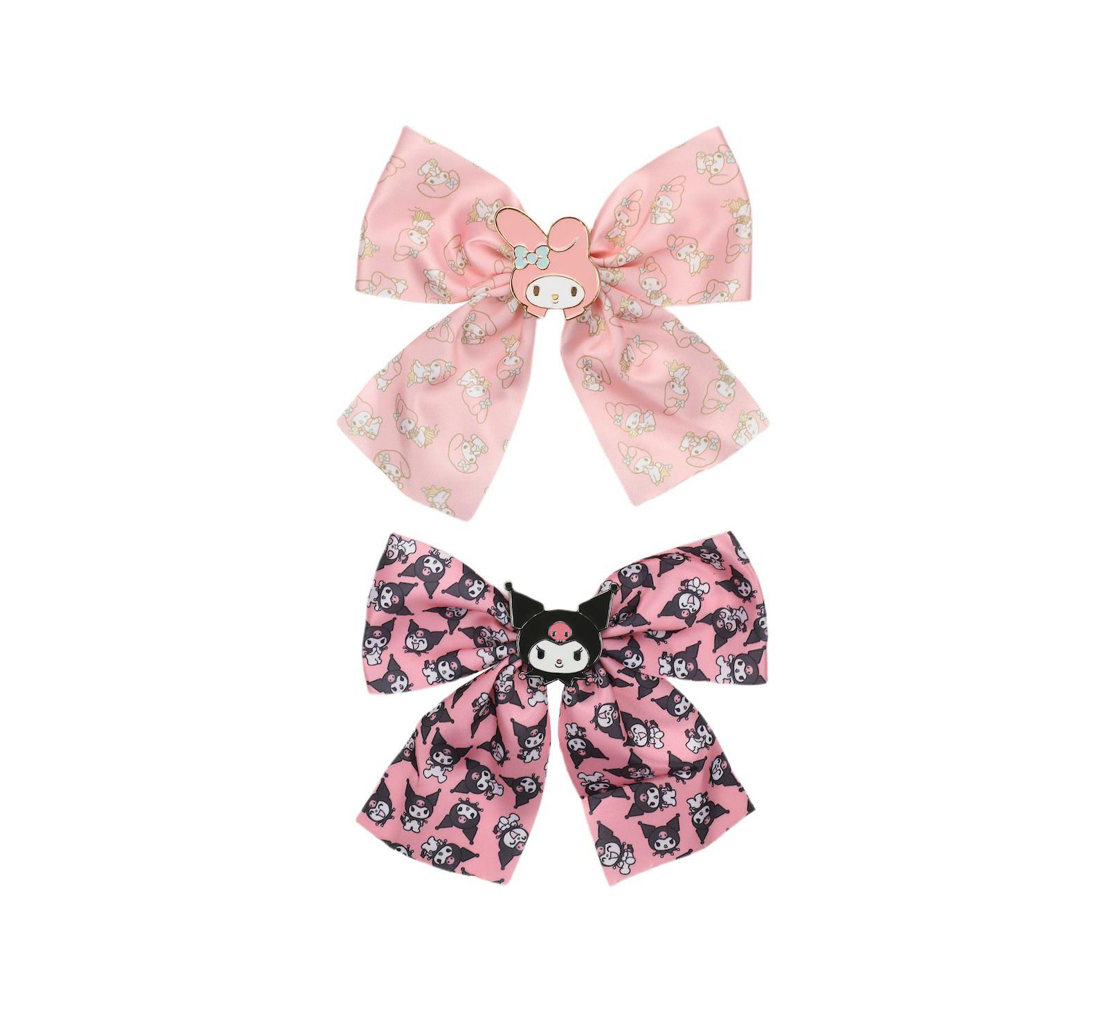 My Melody and Kuromi 2-Piece Hair Clip Bows