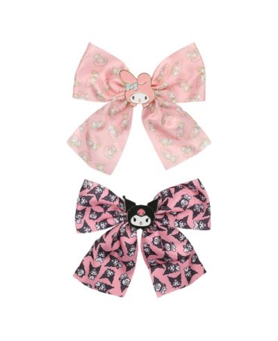 My Melody and Kuromi 2-Piece Hair Clip Bows