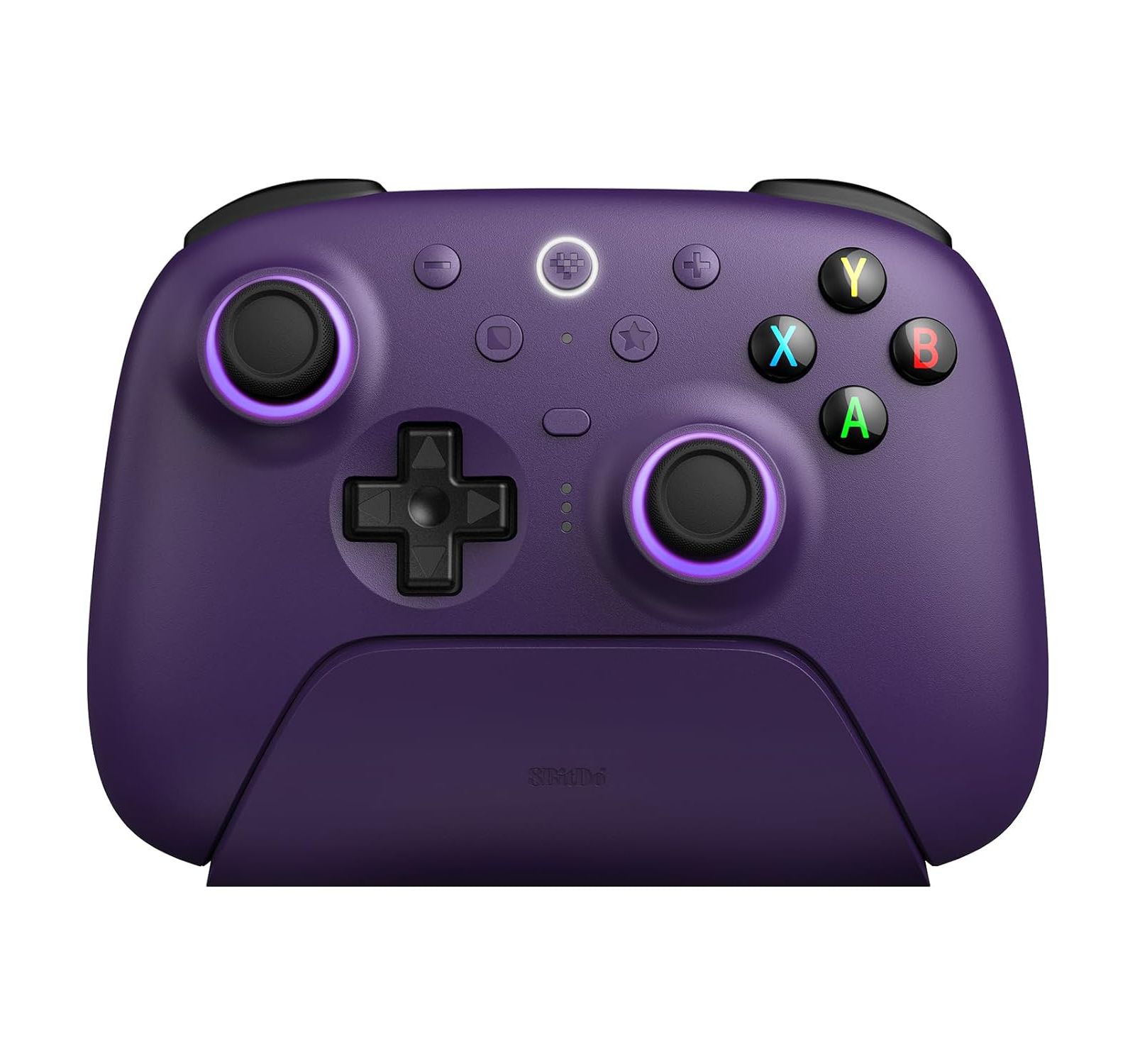 8BitDo Ultimate 2 Bluetooth Wireless Controller with Hall Effect Triggers, TMR Joysticks and Integrated Charging Dock - Purple - 81HE03