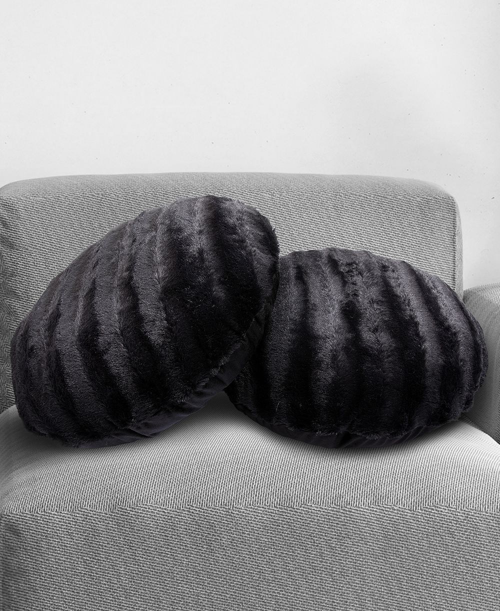 Cheer Collection Decorative Round Deccorative Pillow Set, 18" x 18"