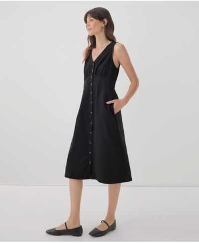 Женское платье Pact Women's Cotton Canopy Linen Blend Button-Front Dress