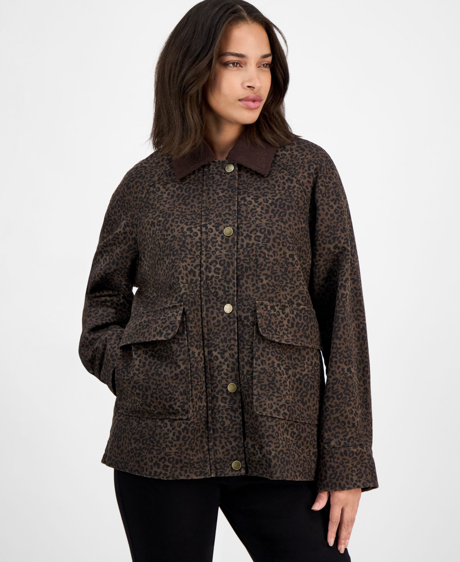 Женская куртка BCBG Corduroy-Collar Barn Jacket