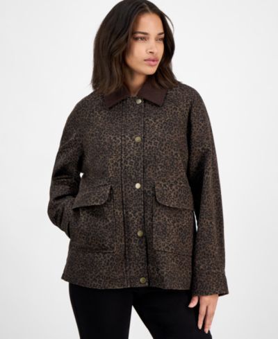 Женская куртка BCBG Corduroy-Collar Barn Jacket