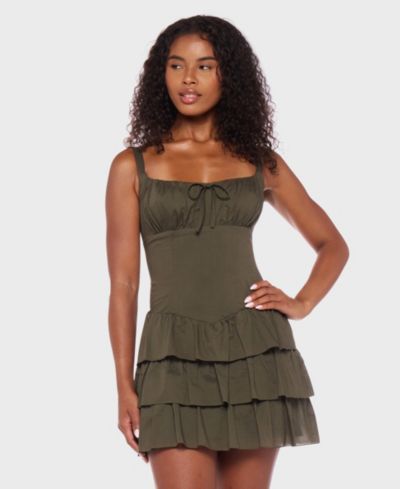 Alex & Sophia Juniors' Cotton Voile Tiered Fit & Flare Dress