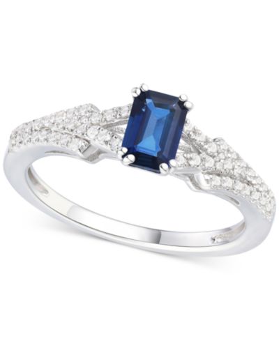 Emerald (5/8 ct. t.w.) & Diamond (1/4 ct. t.w.) Кольцо в 14k золоте (также в вариантах Ruby & Sapphire)