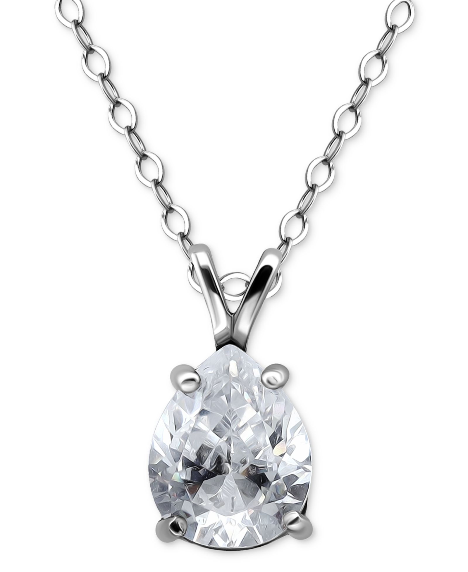 Подвеска Giani Bernini Cubic Zirconia Pear Solitaire, 16" + 2" extender
