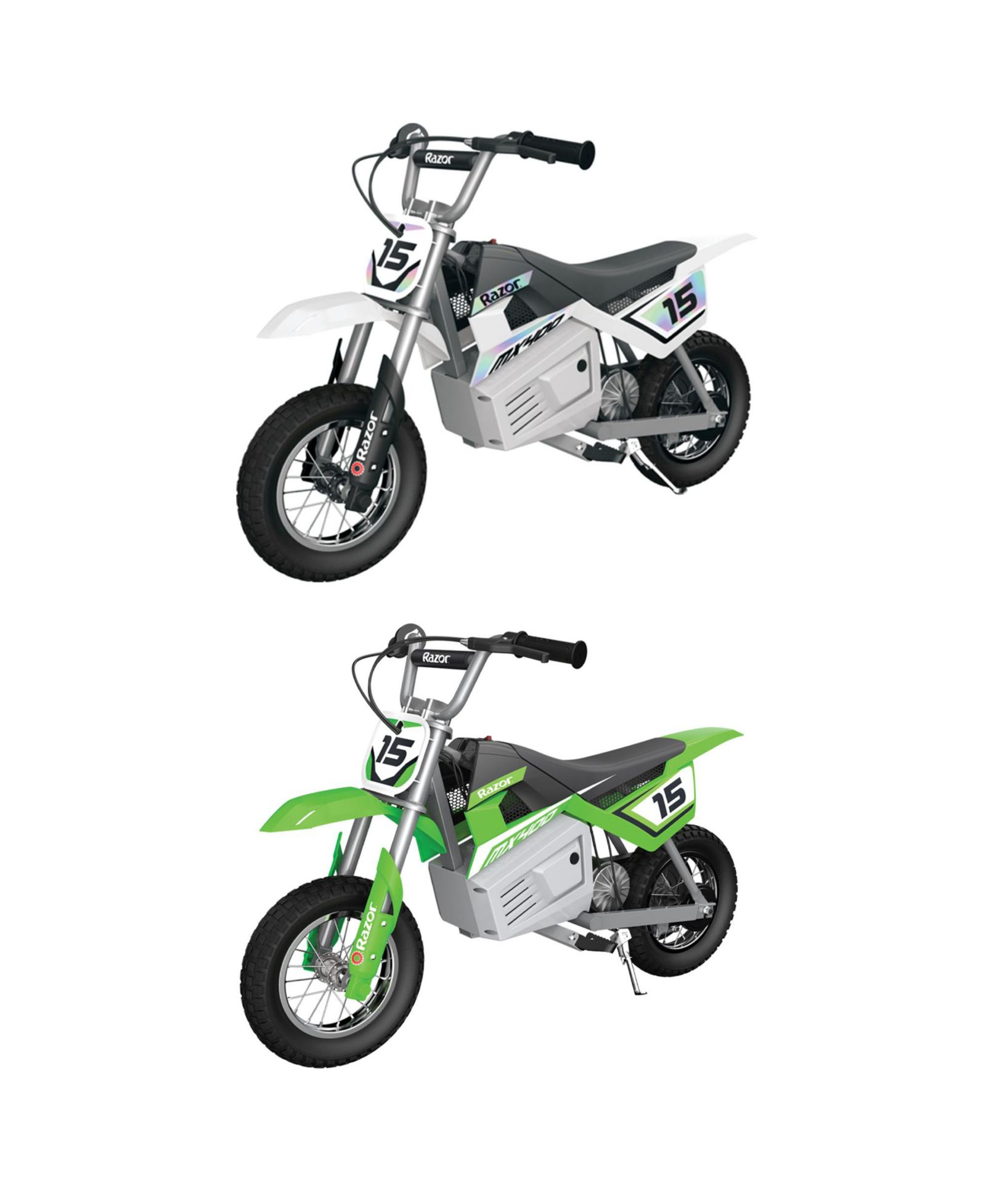 Электромотоцикл Razor MX400 Dirt Rocket, White и Green