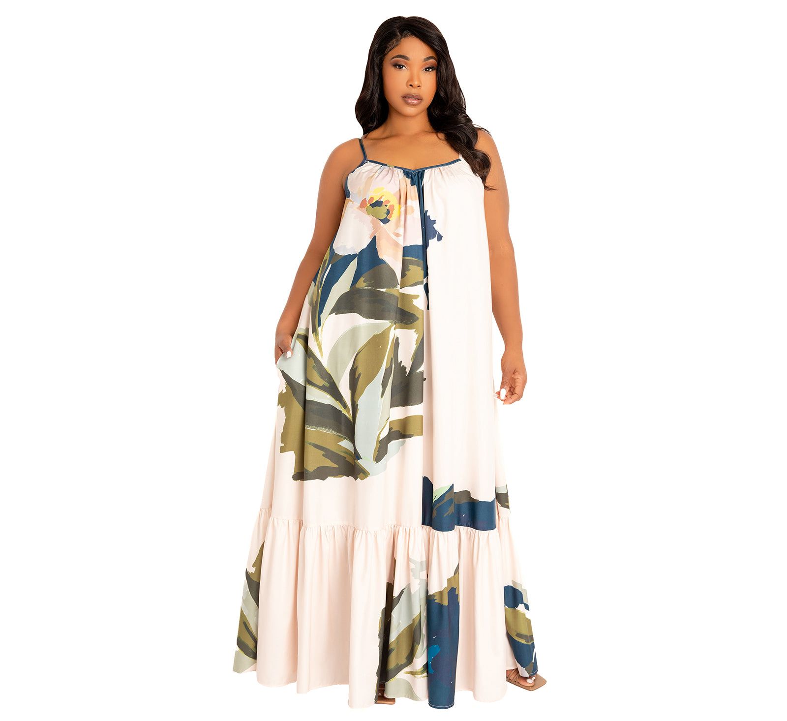 Макси-платье Buxom Couture Women's Floral Voluminous