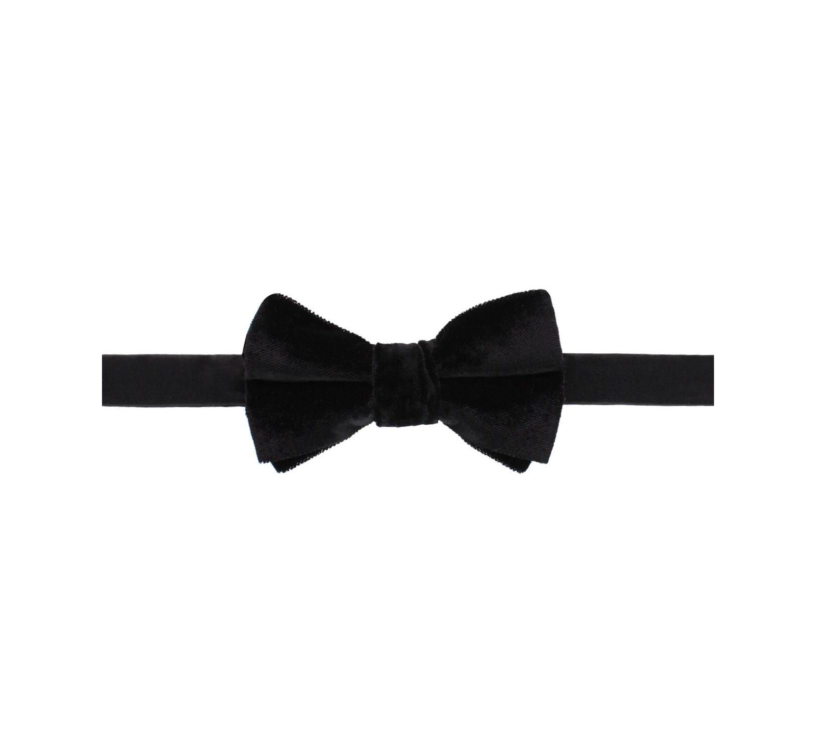 TRAFALGAR Men's Poirot Velvet Solid Colored Bow Tie