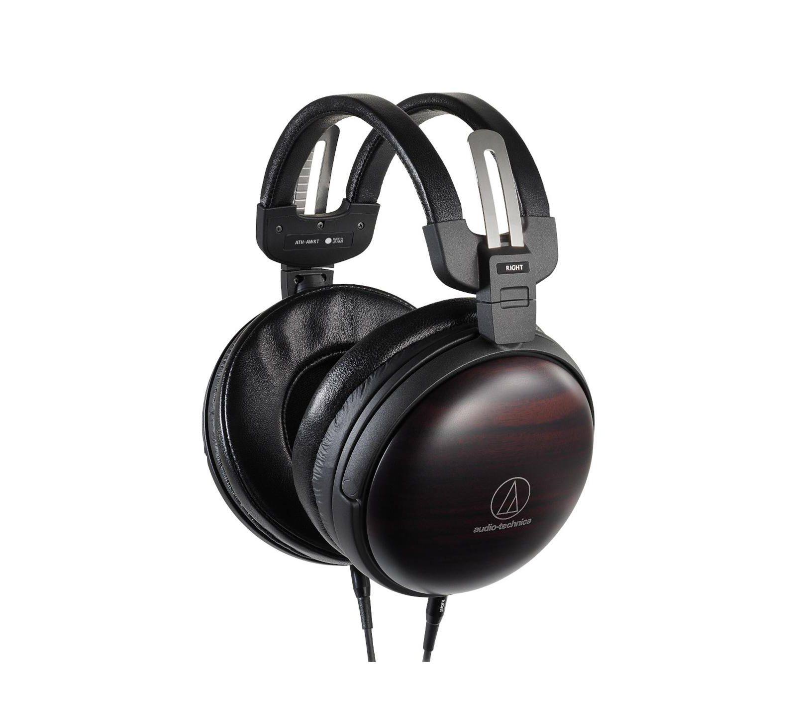 Audio-Technica ATH-AWKT Over-Ear Headphones with Kokutan (Striped Ebony)