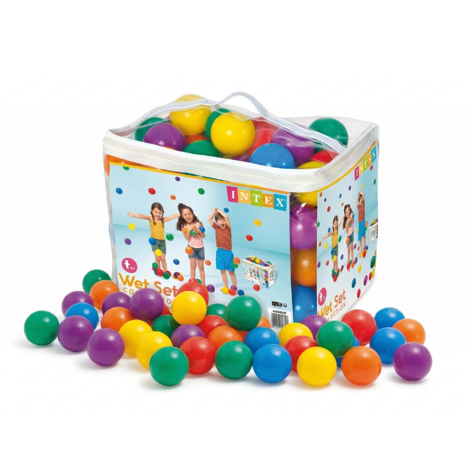 Набор разноцветных шариков Intex 100-Pack Large Plastic Multi-Colored Fun Ballz
