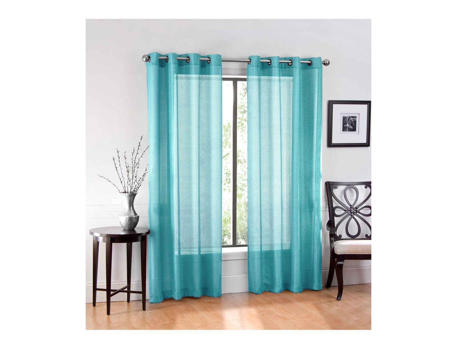 GoodGram Ultra Luxurious Elegant Sheer Grommet Single Curtain Panel
