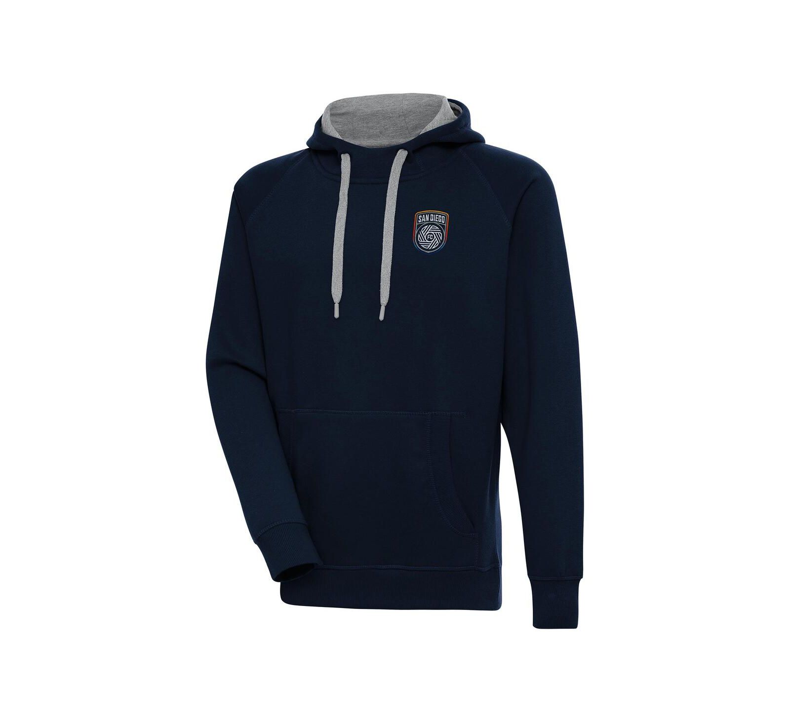 Antigua Men's Navy San Diego FC Victory Raglan Pullover Hoodie